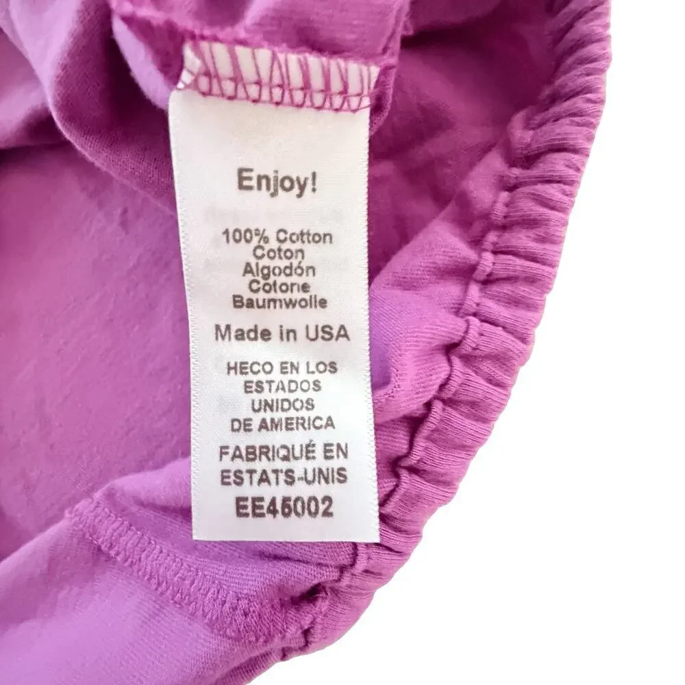 Michael Stars Purple Luca Jersey Bubble Tee Top Shirt XL Womens Soft